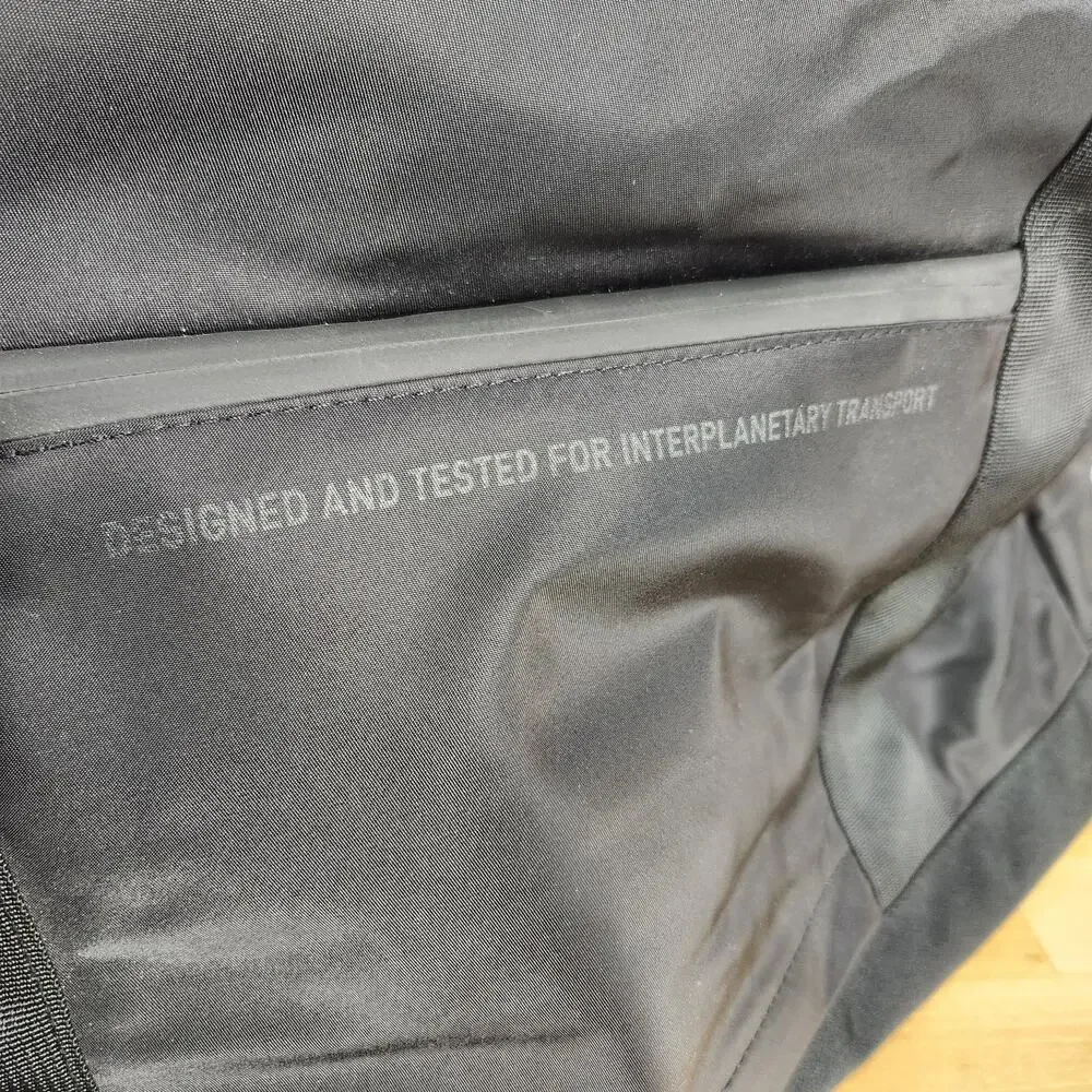 SpaceX Duffel Bag Black Nylon Soft Case Interplanetary Travel Official